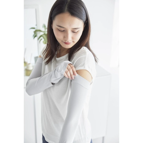 【tower】リバーシブルで使えるアームカバー タワー ライトグレー