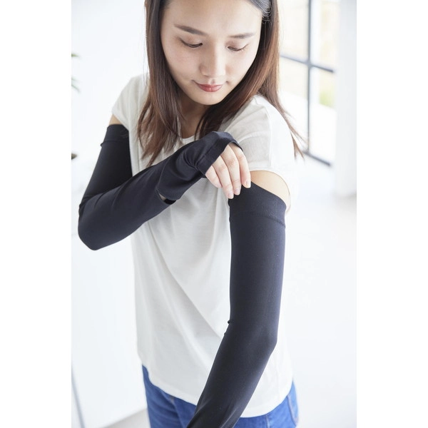 【tower】リバーシブルで使えるアームカバー タワー ブラック