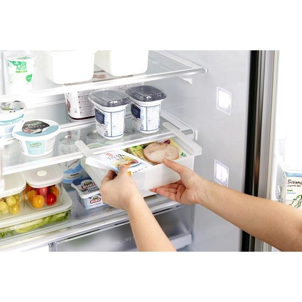 【tower】冷蔵庫中棚下伸縮ラック タワー ホワイト