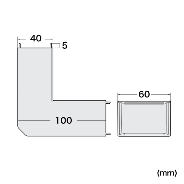 配線ダクト (内外L型・ホワイト) CA-KK60DR