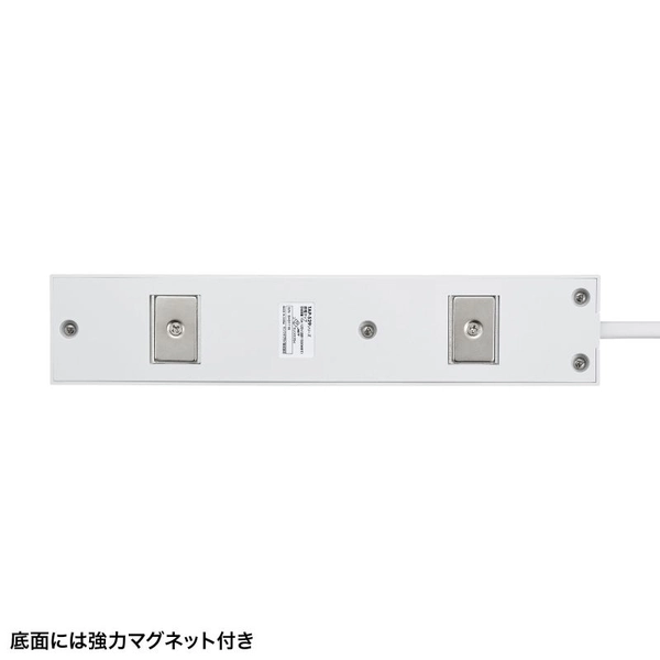 節電タップ (2P・4個口・1m・ホワイト) TAP-S29-1W