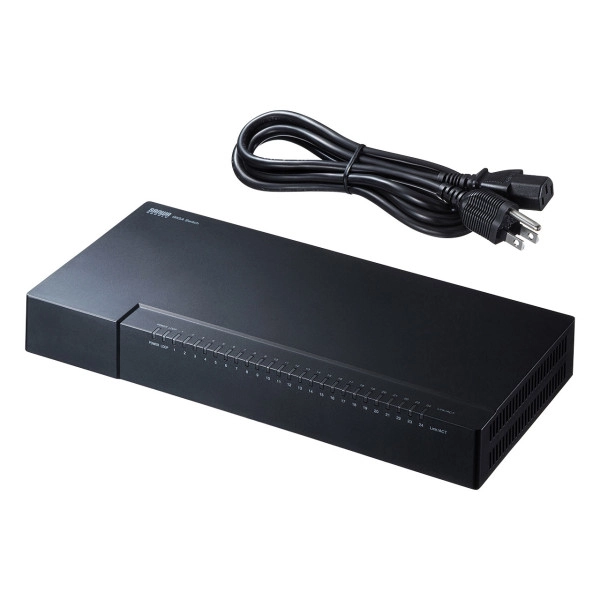 ギガビット対応 スイッチングハブ(24ポート・マグネット付き) LAN-GIGAP2402BK