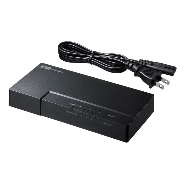 ギガビット対応 スイッチングハブ(5ポート・マグネット付き) LAN-GIGAP502BK