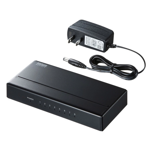 ギガビット対応 スイッチングハブ(8ポート・マグネット付き) LAN-GIGAP801BK