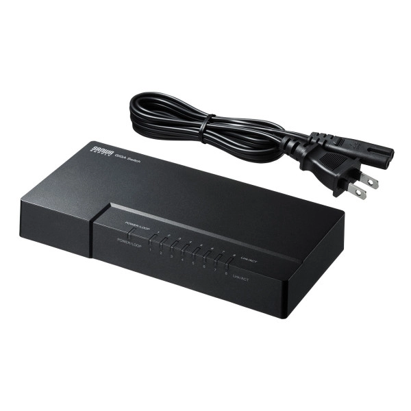 ギガビット対応 スイッチングハブ(8ポート・マグネット付き) LAN-GIGAP802BK