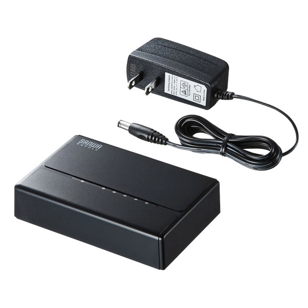 スイッチングハブ(5ポート・マグネット付き) LAN-SWHP501BK