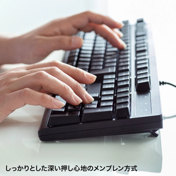 日本語109キーボード 抗菌防水防塵タイプ SKB-BS6BK