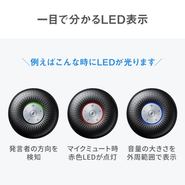 Bluetooth会議スピーカーフォン MM-BTMSP1