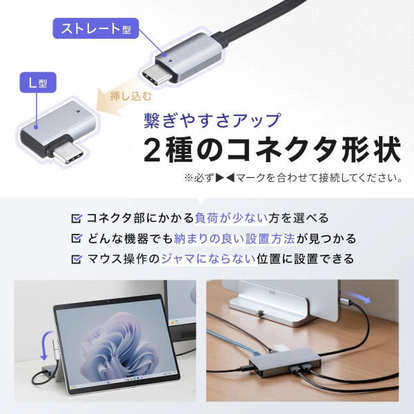 USB Type-C ドッキングステーション USB-DKM8S
