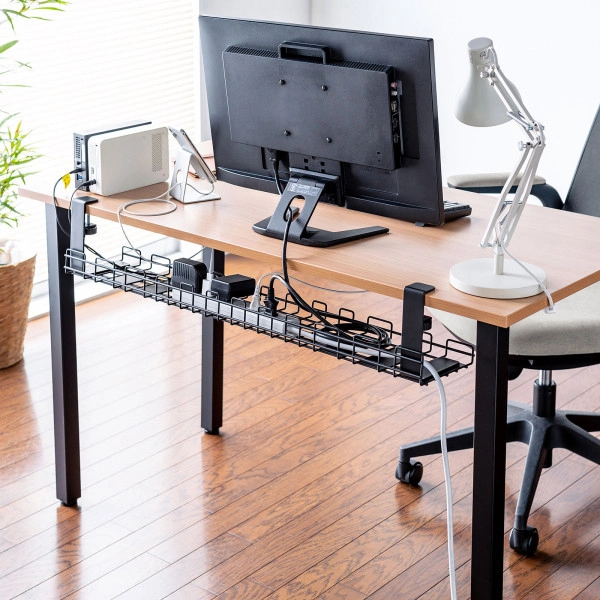 ケーブル配線トレー　ワイヤー Lサイズ　汎用タイプ 　ブラック CB-CT3BK