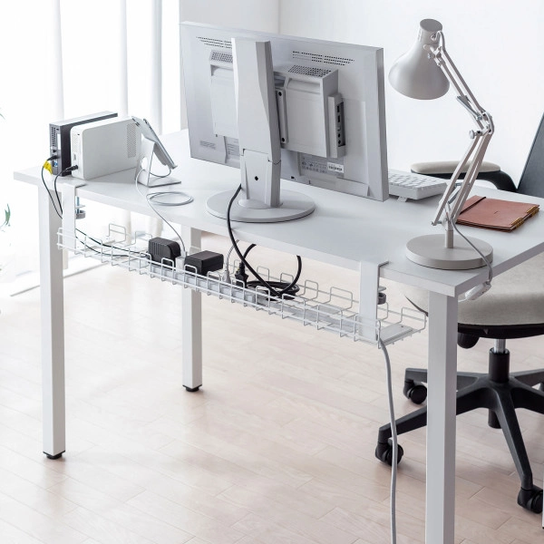 ケーブル配線トレー　ワイヤー Lサイズ　汎用タイプ ホワイト CB-CT3W