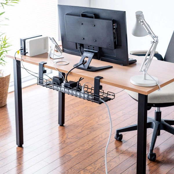 ケーブル配線トレー　ワイヤー Sサイズ　汎用タイプ　ブラック CB-CT4BK