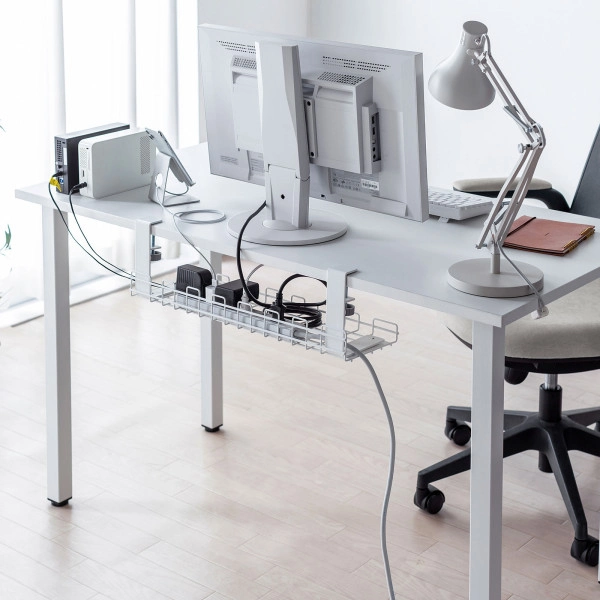 ケーブル配線トレー　ワイヤー Sサイズ　汎用タイプ　ホワイト CB-CT4W