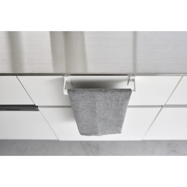 【Plate】滑り落ち防止キッチンタオルハンガーバー プレート ホワイト