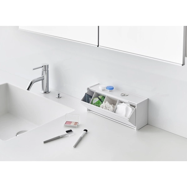 【tower】ウォール洗面収納ケース タワー 石こうボード壁対応 ホワイト