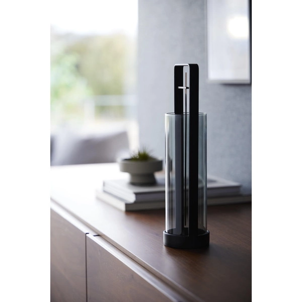 【tower】お香スタンド タワー 灰飛び防止カバー付き ブラック