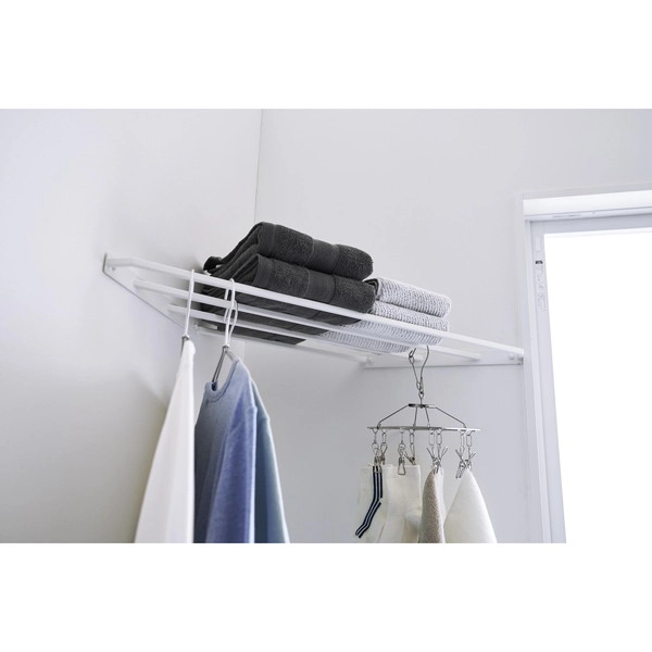 【tower】コーナーハンガーラック タワー 石こうボード壁対応 ホワイト