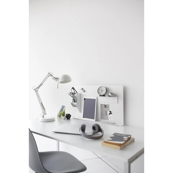 【tower】デスク横トレー付きスチールパネル タワー ホワイト