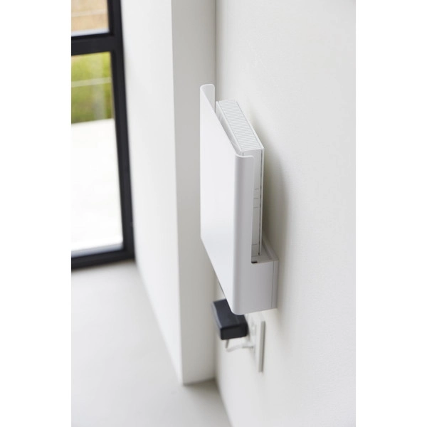 【tower】ウォール隠せるルーター収納 タワー Sサイズ 石こうボード壁対応 ホワイト