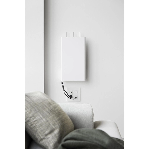 【tower】ウォール隠せるルーター収納 タワー Lサイズ 石こうボード壁対応 ホワイト