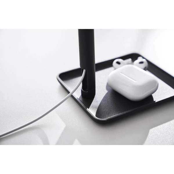 【tower】トレー付きスマートフォン充電スタンド タワー ブラック