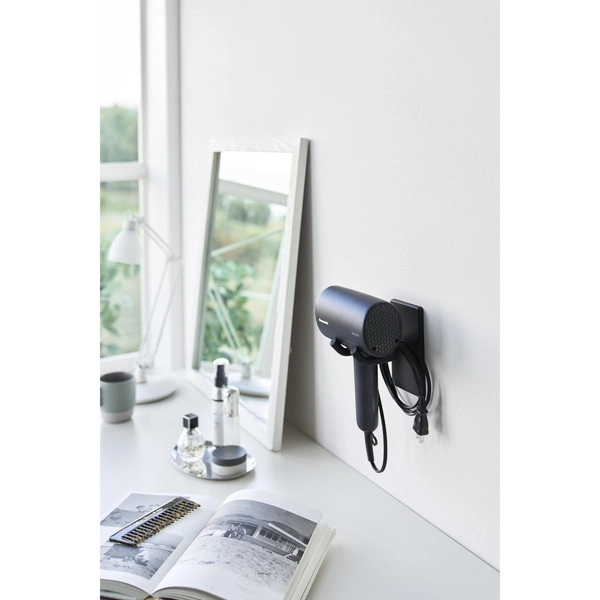 【tower】ウォール角度調節ドライヤーホルダー タワー 石こうボード壁対応 ブラック