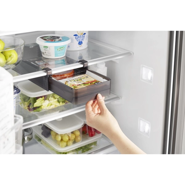 【tower】冷蔵庫中棚下高さ調節ラック タワー S ブラック