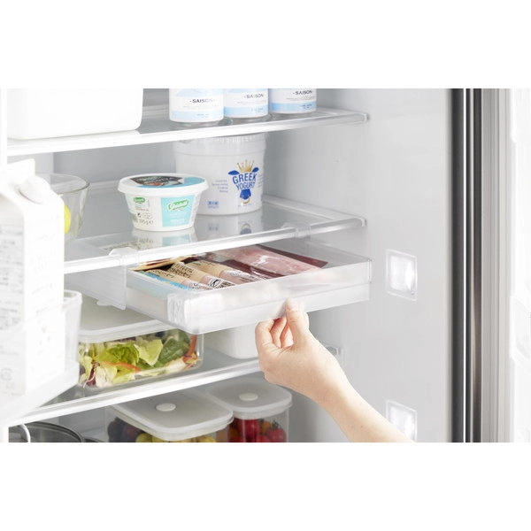 【tower】冷蔵庫中棚下高さ調節ラック タワー L ホワイト