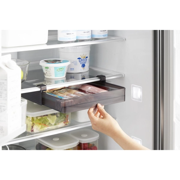 【tower】冷蔵庫中棚下高さ調節ラック タワー L ブラック