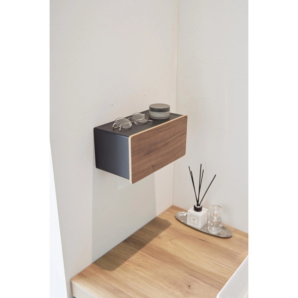 【RIN】ウォールペーパータオルディスペンサー リン 石こうボード壁対応 ブラウン