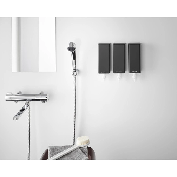 【tower】マグネットバスルーム詰め替えパウチディスペンサー収納ホルダー タワー S ブラック