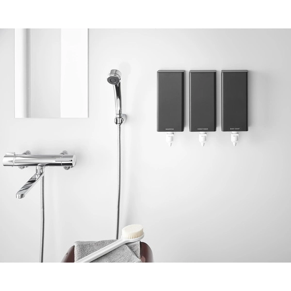 【tower】マグネットバスルーム詰め替えパウチディスペンサー収納ホルダー タワー L ブラック