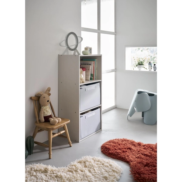 【tower】プレイマットにもなるおもちゃ収納 タワー ライトグレー