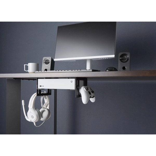 【smart】可動式デスク下ゲーム機ホルダー スマート ブラック