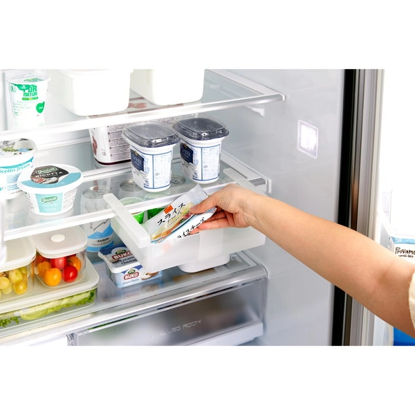 【tower】冷蔵庫中棚下伸縮ラック タワー ホワイト