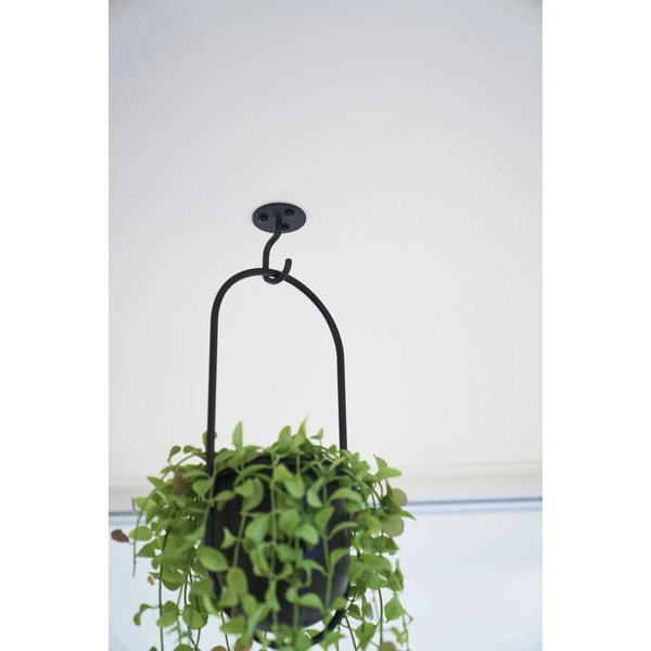 【tower】天井から吊り下げできるプランターフック タワー 石こうボード壁対応 ブラック