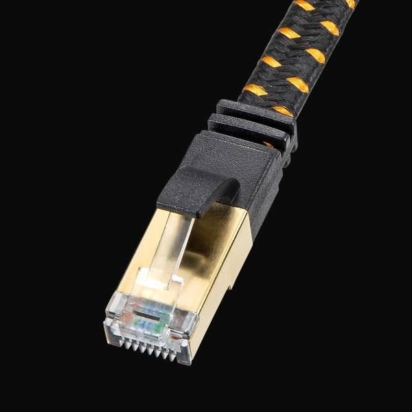 カテゴリ8メッシュフラットLANケーブル KB-T8MEFL-01BK