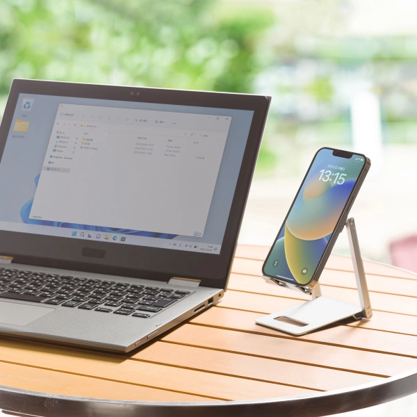 タブレット・スマートフォン用薄型アルミスタンド(角度・高さ調整タイプ) PDA-STN68S