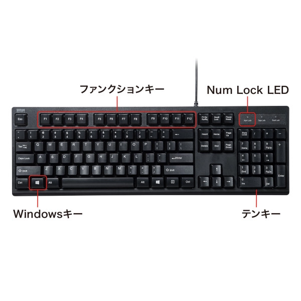 英語PS/2キーボード SKB-E5PBK