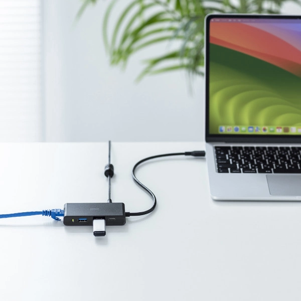 USB Type-Cハブ付き 2.5ギガビットLANアダプタ（USB Type-C接続） USB-3TCLS8BK