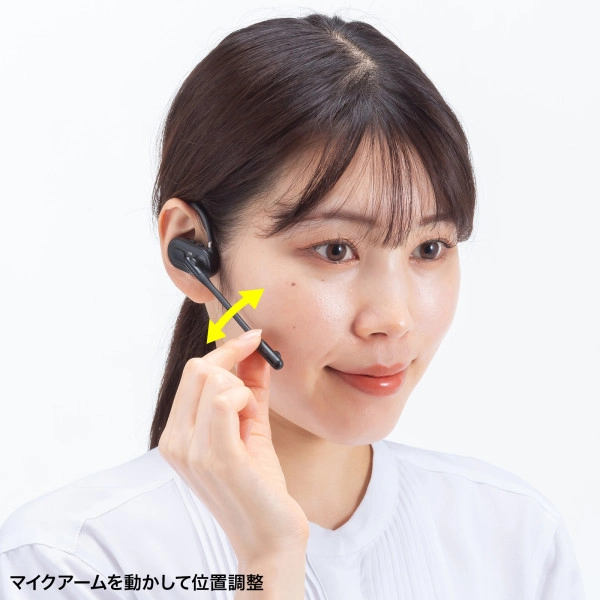 超軽量Bluetoothオープンイヤーヘッドセット MM-BTSH71BK