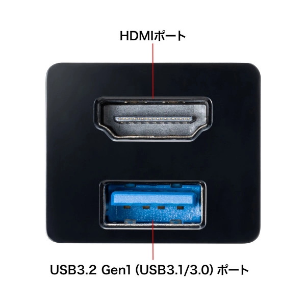 USB Type-C HDMI変換アダプタ（USBハブ付） USB-3TCH35BK