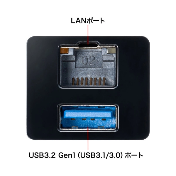 USB Type-C ギガビットLANアダプタ（USBハブ付） USB-3TCH33BK