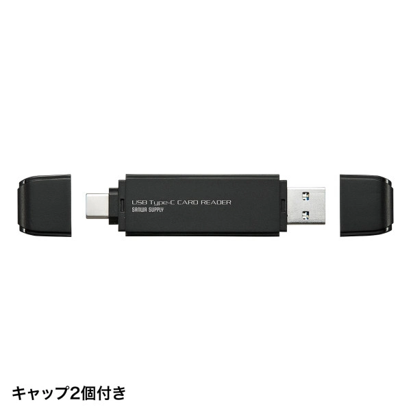 USB Type-Cコンパクトカードリーダー ADR-3TCMS6BK