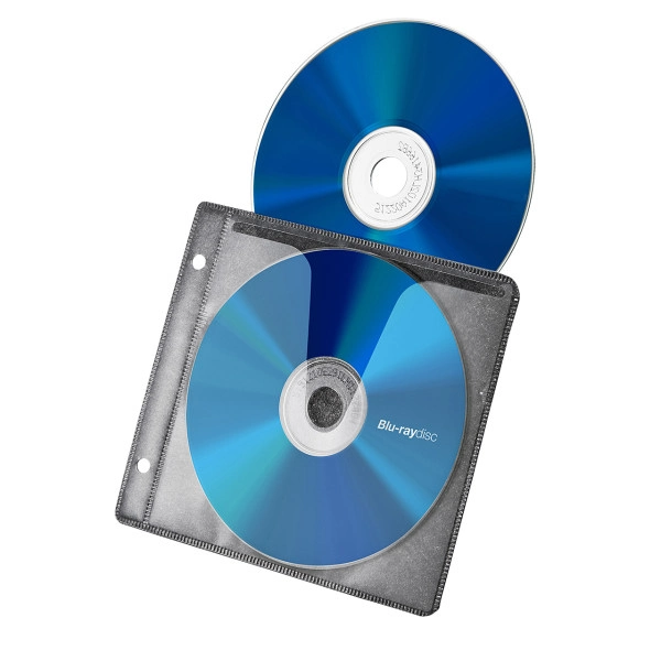 ブルーレイディスク対応不織布ケース（リング穴付き・50枚入り・ブラック） FCD-FRBD50BK