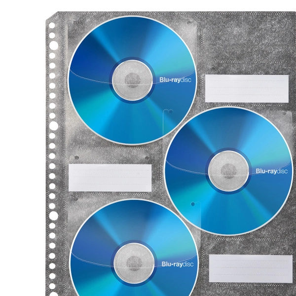 ブルーレイディスク対応A4リフィルシート（5シート入り・ブラック） FCD-RLBD30BK
