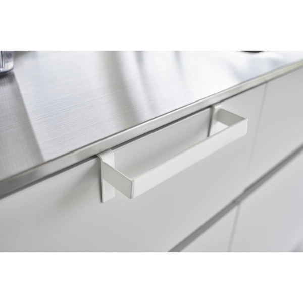 【Plate】滑り落ち防止キッチンタオルハンガーバー プレート ホワイト