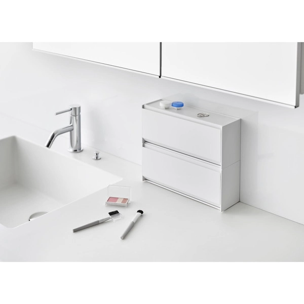 【tower】ウォール洗面収納ケース タワー 石こうボード壁対応 ホワイト