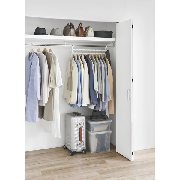 【smart】収納力アップ2段衣類ハンガー スマート W60 ホワイト