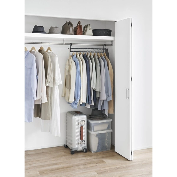 【smart】収納力アップ2段衣類ハンガー スマート W60 ブラック